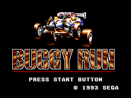 Buggy Run title screen for Sega Master System